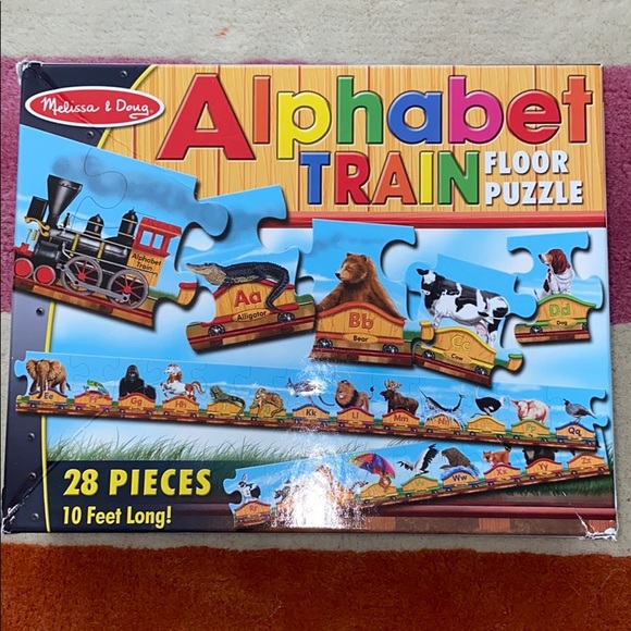 Melissa Doug Toys Melissa Doug Alphabet Train Puzzle Poshmark